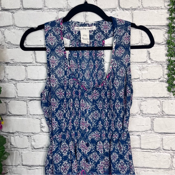 *🌼3/$30🌼American Rag Sleeveless Printed Sheer Blouse Size Small - Picture 3 of 14